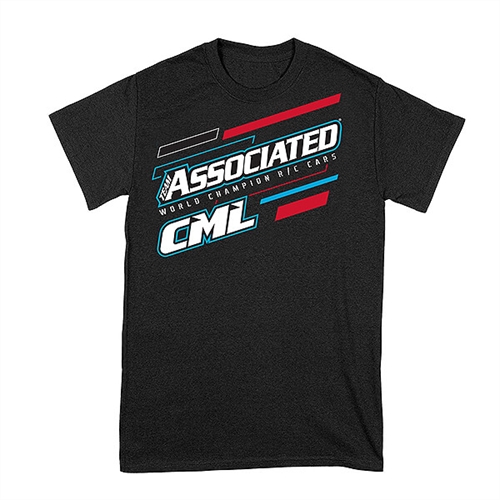 TEAM ASSOCIATED/CML WC T-SHIRT BLACK (MEN'S LARGE)